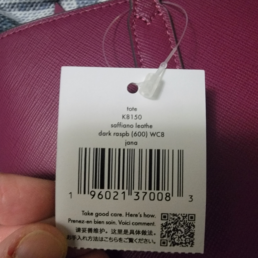 Kate Spade Raspberry Tote - Picture 2 of 5